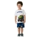 Conjunto Kyly Masculino Infantil Camiseta Lettering Com Bermuda Microfibra 1/3 - 1-BRANCO