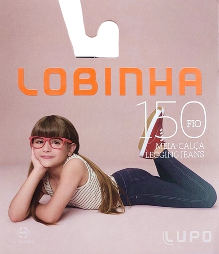 Meia Calça Lobinha Infantil Legging Jeans Fio 150
