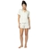 Pijama Manga Curta Lupo Feminino Adulto Abotoado "Americano" Floral Em Viscose Com Algodão - 1830-OFF WHITE