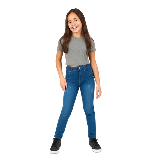 Calça Jeans Loren Jeans Feminina Juvenil Algodão Com Elastano