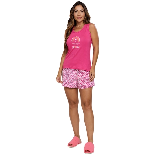 Pijama Regata Cia do Corpo Feminino Adulto Estampas Sortidas