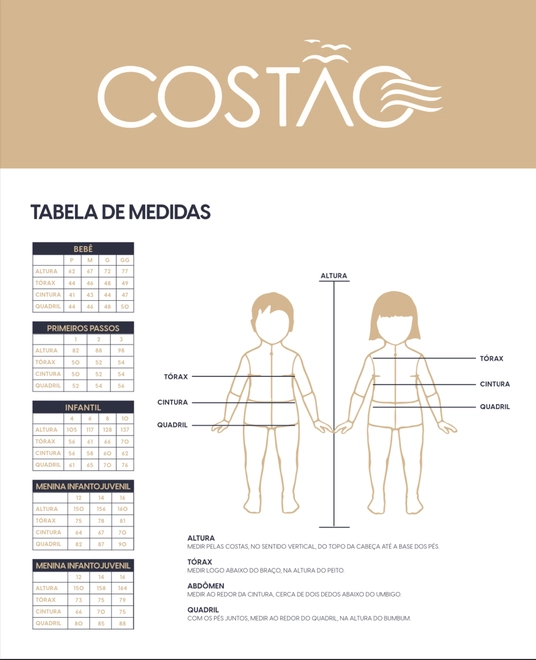 Tabela de Medidas