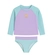 Conjunto Praia Costão Feminino Infantil Blusa Manga Longa Com Calcinha 1/3 - LILAS/AZUL-LILAS/AZUL