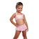 Conjunto Biquíni Costão Feminino Infantil Pequena Sereia Top Frufru E Calcinha 1/3 - rosa-rosa
