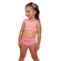 Conjunto Biquíni Costão Feminino Infantil Top E Calcinha Cós Alto Em Malha Crochet 1/3 - rosa-rosa