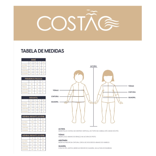 Tabela de Medidas