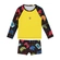 Conjunto Praia Costão Masculino Infantil Camiseta Raglan E Sunga Estampas Sortidas 1/3 - AMARELO NEON-AMARELO NEON