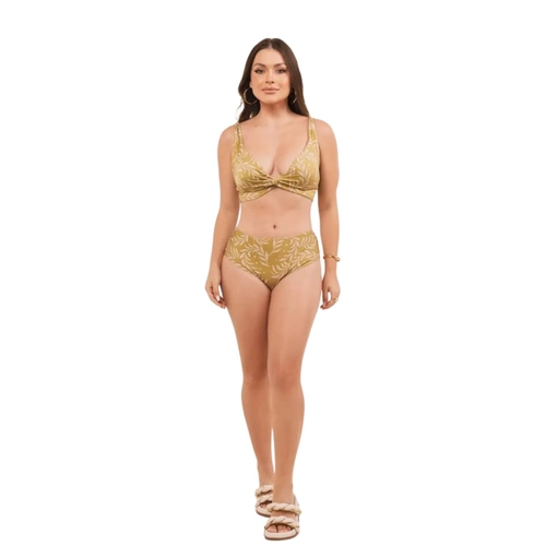 Biquíni Calor da Pele Adulto Top Transpassado E Calcinha Alta UV50+