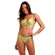 Biquíni Marcyn Adulto Top Bojo Fixo E Calcinha Tanga Textura Cintilante/ Estampa - 07-FOLHA