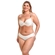 Biquíni Marcyn Adulto Top Bojo Fixo E Calcinha Com Laterais Reguláveis Textura Cintilante/Estampado - 02-OFF WHITE