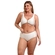 Biquíni Marcyn Adulto Top Fivela E Calcinha Cintura Alta Textura Cintilante/ Estampa - 02-OFF WHITE