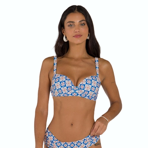 Biquíni Top Meia Taça Arsie Adulto Com Bojo Fixo Push Up UV50+
