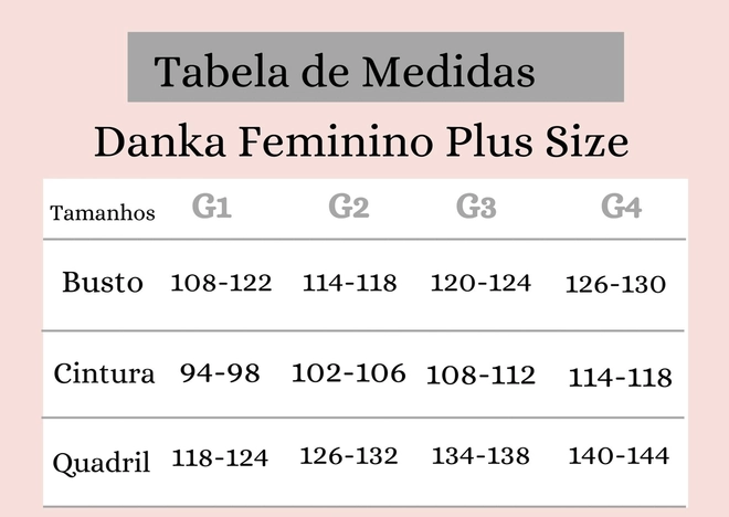 Tabela de Medidas