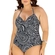 Maiô Plus Size Banho de Mar Com Bojo E Nó Estampado UV50+ - 1011-OURIÇO DO