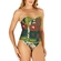 Maiô Bustiê Banho de Mar Zero Barriga Estampado Com Bojo UV50+ - 1007-ALGAS MATISSE