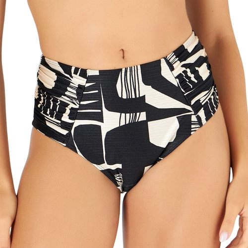 Biquíni Calcinha Max Drapee Banho de Mar Estampado Zero Barriga UV50+