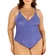Maiô Classic Banho de Mar Zero Barriga Texturizado Com Bojo Removível UV50+ - 961-AZUL LUZEIRO