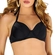 Biquíni Top Banho de Mar Texturizado Com Bojo E Pregas UV50+ - 12-PRETO