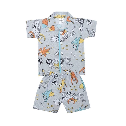 Pijama Americano Manga Curta Mafessoni Masculino Juvenil Estampas Sortidas