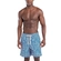 Shorts Praia Mash Masculino Adulto Tactel Estampa Azul Liberty Floral - AZ02-AZUL DENIM