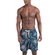 Shorts Casual Mash Masculino Adulto Tactel Estampa Floral - AZ08-AZUL MARINHO