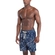 Shorts Casual Mash Masculino Adulto Tactel Estampado Conchas e Corais - AZ08-AZUL MARINHO