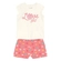 Conjunto Manga Curta Brandili Feminino Infantil De Algodão 1/3 - 0945-NATURAL
