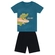 Conjunto Brandili Masculino Infantil Em Algodão Com Bermuda Moletinho 1/3 - 1868-OCEANO