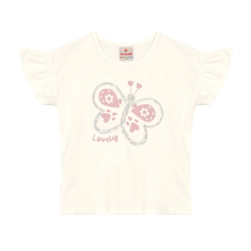 Blusa Manga Curta Brandili Feminina Em Algodão 1/3