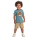 Camiseta Manga Curta Brandili Masculino Infantil Tigre Em Algodão 1/3 - 1763-AZUL AQUÁTICO