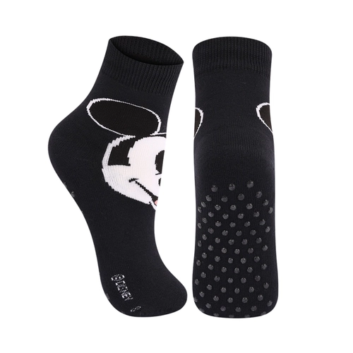 Meia Cano Médio Antiderrapante Lupo Kids Infantil Unissex Mickey Minnie Disney Algodão