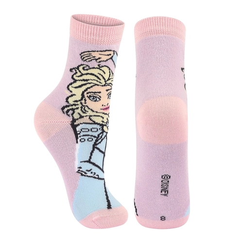 Meia Cano Médio Lupo Kids Infantil Feminina Frozen Disney Algodão