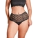 Calcinha Cintura Alta Duloren Microfibra E Renda Anastasia - PRETO-PRETO