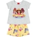 Conjunto Kyly Feminino Infantil Manga Curta Com Shorts Em Meia Malha 1/3 - 467-mescla
