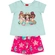 Conjunto Kyly Feminino Infantil Manga Curta Com Shorts Em Meia Malha 1/3 - 70162-VERDE