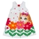 Vestido Regata kyly Infantil Em Meia Malha Gatinha E Flores 1/3 - 1-BRANCO