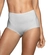 Calcinha Cintura Alta DeMillus Calça Clássica Corte á Laser Virtuel - 20-BRANCO