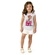 Blusa Manga Curta kyly Infantil Em Algodão Ursinha  Com Mala 1/3 - 1-BRANCO