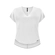 Blusa Manga Curta Lunender Feminina Adulto Com Fendas Em Viscose Elastano - 000001-BRANCO