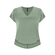 Blusa Manga Curta Lunender Feminina Adulto Com Fendas Em Viscose Elastano - 017179-VERDE CHIARO