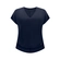 Blusa Manga Curta Lunender Feminina Adulto Com Fendas Em Viscose Elastano - 016062-MARINHO ACTION