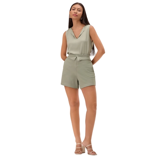 Blusa Regata Lunender Feminina Adulto Decote V Em Viscose Rayon Twill