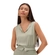Blusa Regata Lunender Feminina Adulto Decote V Em Viscose Rayon Twill - 017179-VERDE CHIARO