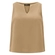 Blusa Regata Lunender Feminina Adulto Decote V Em Viscose Rayon Twill - 013138-BEGE MACCHIATO