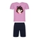 Conjunto Alakazoo! Feminino Infantil Blusa Manga Curta Estampas Sortidas E Bermuda Lisa Cotton High - 016062-MARINHO ACTION
