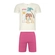 Conjunto Alakazoo! Feminino Infantil Blusa Manga Curta Estampas Sortidas E Bermuda Lisa Cotton High - 019279-ROSA AMOUR
