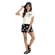 Conjunto Alakazoo! Feminino Juvenil Blusa Manga Curta Com Shorts Saia Moletom Estampado - R5381R-CHIC PRETO