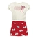 Conjunto Alakazoo! Feminino Juvenil Blusa Manga Curta Com Shorts Saia Moletom Estampado - R5382R-CHIC VERMELHO
