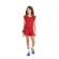 Conjunto Alakazoo! Feminino Juvenil Blusa Manga Curta Com Shorts Malha Nikko - 015551-VERMELHO NATTY