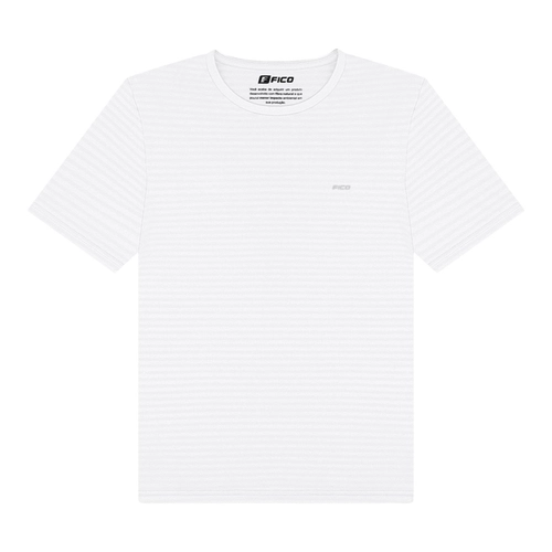 Camiseta Manga Curta Fico Masculina Adulto Em Malha Texturizada